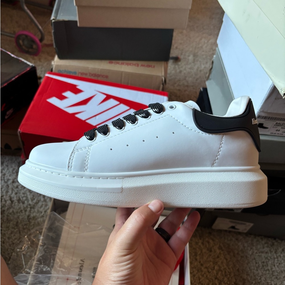Alexander McQueen white and black rubber